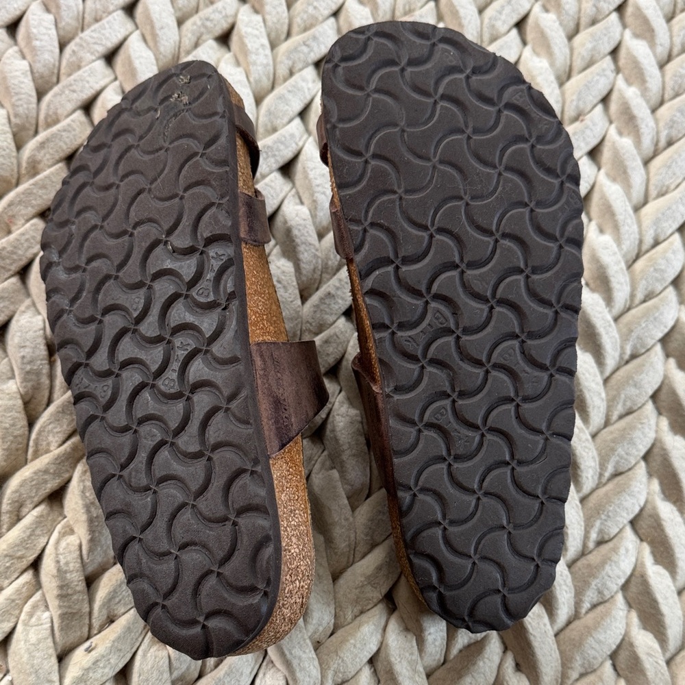 Birkenstock Dark Brown Leather Sandals - Picture 3 of 5